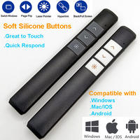 Puntero Láser con Batería de Litio, Luz Roja, Control Remoto para Presentaciones PowerPoint, Presentador 2.4G para Enseñanza y Reuniones
