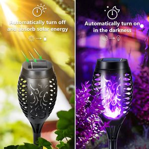 Luces Solares con Forma de Antorcha, Impermeables para Exteriores, Decoración de Jardín, Camino, Halloween - Product Image 1
