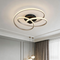 Plafonnier LED moderne à 3 anneaux entrelacés, design géométrique pour chambre à coucher et salon