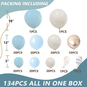 Kit <span class=keywords><strong>de</strong></span> Guirnalda <span class=keywords><strong>de</strong></span> Globos DIY Azul Polvoriento Retro, Globos <span class=keywords><strong>de</strong></span> Látex para Decoraciones Rústicas <span class=keywords><strong>de</strong></span> Primer Cumpleaños, Baby Shower, Cadena <span class=keywords><strong>de</strong></span> Globos para Fondo - Product Image 2
