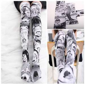 ถุงเท้ายาวเหนือเข่าพิมพ์ลายอะนิเมะแฟชั่นสำหรับผู้หญิงถุงเท้ายาวเหนือเข่าพิมพ์ลายดิจิตอล - Product Image 2