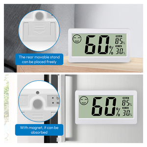 Kỹ thuật số trong nhà Nhiệt kế ẩm kế với thời gian hiển thị-lớn LCD nhiệt độ độ ẩm mét, thoải mái chỉ số mức độ - Product Image 6