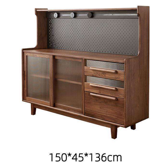 Couleur bois noyer, 150*45*136 (avec panneau perforé)