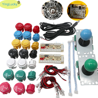 Kit 2 joueurs pour zéro latence, encodeur USB Mando, PC Raspberry Pi, bouton poussoir SANWA, joystick en métal et plastique