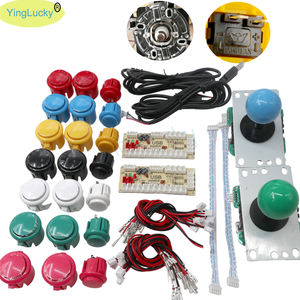 2人零延迟套件 Mando USB 编码器 PC Raspberry <span class=keywords><strong>Pi</strong></span> SANWA 按钮操纵杆 金属塑料 - Product Image 4