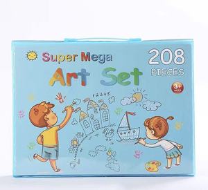 Sıcak satış 208 adet sanat ve çizim kırtasiye seti okul malzemeleri Unisex çocuklar yaşlı 2 ila 4 yıl için hediye kutusu - Product Image 5