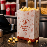 Sac en papier kraft à soufflets pour événements et snacks, emballage de marque, fournisseur en gros