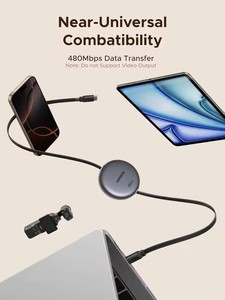 Câble USB-C rétractable UGREEN 100W, cordon de charge et de données USB-C pour <span class=keywords><strong>iPhone</strong></span> 17/16/<span class=keywords><strong>14</strong></span>, MacBook Pro/Air, Galaxy S25/S25/S24 - Product Image 2