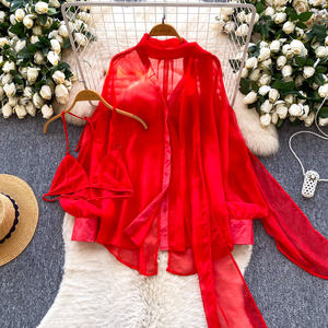 Set 2 Potong Pakaian Wanita Musim Gugur, Atasan Halter dan Setelan Slim Motif Leopard, Grosir Pakaian - Product Image 2