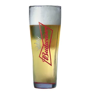 Budweiser Biere แก้วทรงสูง330มล.,แก้วดื่มเบียร์ปรับแต่งโลโก้ได้