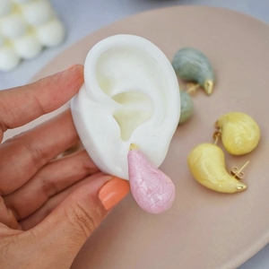 Set di Orecchini a Goccia Placcati con Effetto Goccia d'Olio, Stile Esagerato, Gioielli <span class=keywords><strong>Bottega</strong></span>, Orecchini a Cerchio per Donne - Product Image 4