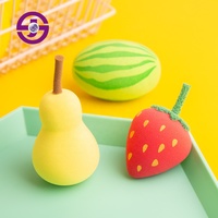 Éponge de maquillage en forme de Fruit, base pour mélange de fond de teint, pour mélanger le fond de teint, instrument de beauté, pièces
