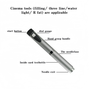 Reusable Metal V2 Injector <b>Pen</b> for Glass Packaging with 3ml Short Stopper Cylinder 60 Units Dose for Skin Care Function Use - Product Image 2