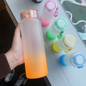 Bouteille d'eau en verre dégradé vierge de 500 ml (17 oz) pour sublimation DIY, idéale pour l'impression par transfert thermique – Expédition depuis l'entrepôt américain - Product Image 5