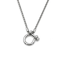 Collier tendance pour femme en acier inoxydable 316L, résistant à l'eau et inaltérable, avec fermoir mousqueton fer à cheval plaqué or 14k 18k