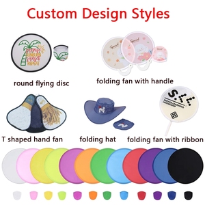 Tùy chỉnh thăng hoa DIY in Pop Up Vòng tay <span class=keywords><strong>Fan</strong></span> linh hoạt có thể gập lại Nylon bay người hâm mộ đĩa cho mùa hè khuyến mại - Product Image 4