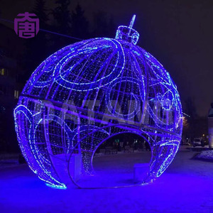 Arco de luces LED con bolas de Navidad, personalizado para exteriores e interiores, diseño impermeable IP65 para eventos, bodas y festivales. - Product Image 5