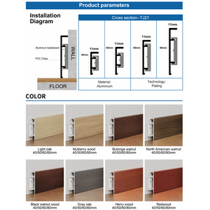 Plinthe sur mesure 4 cm de hauteur en <span class=keywords><strong>bois</strong></span> d'ingénierie à grain de <span class=keywords><strong>bois</strong></span>, garnitures murales, bordures de sol pour appartements - Product Image 3