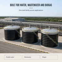 Digesteur anaérobie Shumann 5000m³ en acier au carbone Q355B, cuve de fermentation boulonnée pour le traitement des biogaz et des déchets