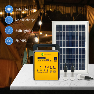 Lanterne de camping extérieure rechargeable avec système d'énergie solaire, batterie lithium-ion 12V, générateur solaire - Product Image 4