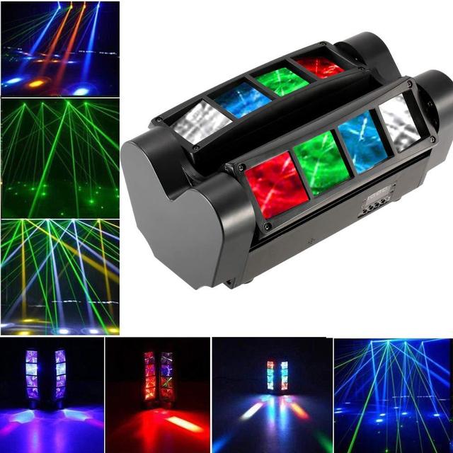 Mini LED Spider Light RGBW 8 Eyes Moving Head Beam Light Dmx KTV Bar Spider Stage Light