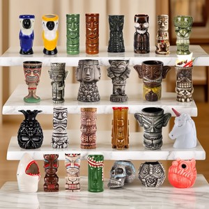 Taza Tiki de Cerámica Hecha a Mano JIN PENG, Estilo Hawaiano Creativo para Bar de Cócteles, Taza Decorativa Personalizada - Product Image 1