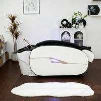 Fauteuil de lavage moderne pour salon de coiffure avec thérapie aquatique, massage thaïlandais électrique intelligent et automatique, et lit de spa capillaire coréen