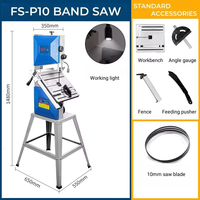 Scie à ruban verticale FS-P10 de 10 pouces 550W pour la découpe de métaux souples et de bois – Machines à scier le bois à vendre