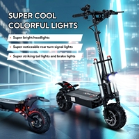 En stock UE/US/UK, livraison gratuite, trottinette électrique adulte avec siège, pneus tout-terrain, contrôleur à onde sinusoïdale jusqu'à 85 km/h