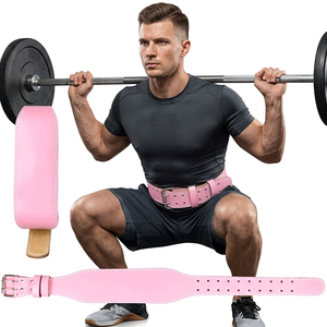 เข็มขัดหนังแท้ยกน้ำหนักชายหญิง,เข็มขัดพยุงหลังออกกำลังกายในยิม - Product Image 1