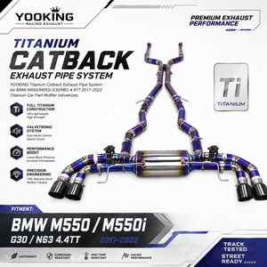 YOOKING Racing Titan-Catback-Auspuffanlage für M550/M550i G30/N63 4.4TT 2017-2022 Spiegelpoliert 1,2mm Dicke - Product Image 1