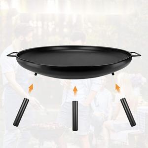 Brasero d'extérieur rond de 24 pouces, en métal, à bois, sur trépied, peinture résistante à la chaleur, portable, facile à assembler pour le jardin - Product Image 4
