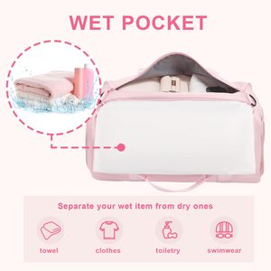 Women Multifunctional Travel Overnight <b>Bag</b> <b>Weekender</b> Water Resistant Gym <b>Bag</b> with Shoes Compartment - Product Image 4
