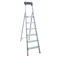 EN131 Aluminium 6063 6-Stufen Klappbare Rutschfeste Stufenleiter 150kg Tragfähigkeit Modernes Design Langlebige Haushaltsleiter
