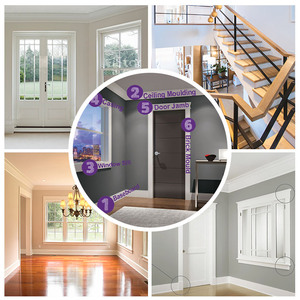 Trắng primed tường TRIM trang trí đúc ghế Đường Sắt đúc gỗ TRIM Panels - Product Image 4