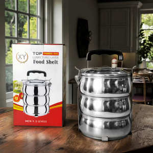 Boîte à Lunch Isotherme Multicouche en Acier Inoxydable 2/3/4 Niveaux <span class=keywords><strong>Thermos</strong></span> Chauffant <span class=keywords><strong>pour</strong></span> Stockage Alimentaire et <span class=keywords><strong>Repas</strong></span> Portable - Product Image 3