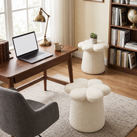 Bangku Ottoman Lembut Bentuk Jamur Chenille yang Dapat Disesuaikan, Pouf Kain, Sandaran Kaki, Cocok untuk Sofa, Ruang Tamu, Kamar Tidur, Sekolah, Rumah Modern