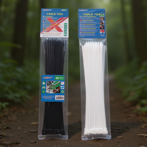 Abrazaderas para cables de 3,6 x 250 mm, 40 unidades, en blanco y negro, para organización de cableado electrónico automotriz - Product Image 3