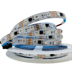 Led ws2811 12v ws2812b 5v SMD 5050 חכם RGB Led רצועת אורות 144 נוריות/m 60 נוריות/m מיעון צבע led רצועת בתפזורת ws2812b 2811