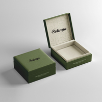 Boîte cadeau de luxe personnalisée avec insert en velours pour bague, collier, bracelet et emballage de marque haut de gamme