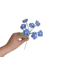 Fleur artificielle tricotée à la main en gros, motif « Ne me quitte pas », avec perle, pour décoration maison et fêtes