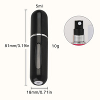 Atomiseur de parfum portable mini ODM OEM personnalisé de luxe, flacon de parfum 5 ml, ensemble de voyage, flacon en plastique rechargeable, spray d'ambiance