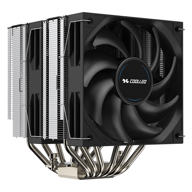 COOLLEO Etian B60T Dual Tower Dual Fan Six Heat Pipe PC Radiator Air Cooler CPU Cooling LGA1700/1200/115X/1851 AMD AM4/5 TDP265W