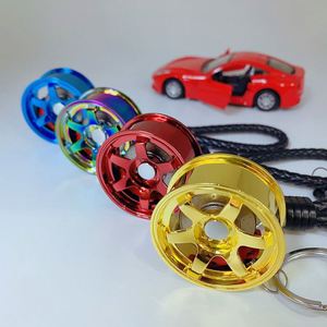 Wholesale Car Wheel Hub Shape Custom Metal Big Rim Keychain Accessories 3D Hub Metal Keyring - Product Image 5