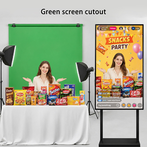 เครื่องถ่ายทอดสด TikTok ขนาด 55 นิ้ว หน้าจอสัมผัส <span class=keywords><strong>4K</strong></span> พร้อมเทเลพรอมพ์เตอร์ในตัวและฟังก์ชันโครมาคีย์ - Product Image 1