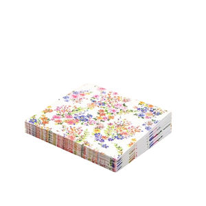 Serviettes de toilette jetables 3 plis à imprimé floral <span class=keywords><strong>pastel</strong></span> intégral pour salle de bain et buffet - Product Image 6