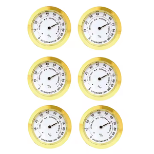 高湿度計 シガー湿度計 ミニ丸型メタル温度計 タバコ用ヒュミドール湿度計 シガー用 - Product Image 4