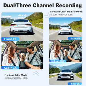 Caméra embarquée 3 canaux 4K+1K+2K avec vision nocturne, surveillance de stationnement 24H, double caméra avant et arrière avec WIFI GPS ZD70A+HW - Product Image 6