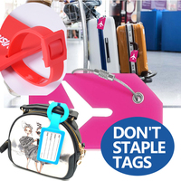 Etiquette de bagage de voyage avec logo personnalisé Etiquettes d'identification en silicone en silicone pour sac, valise Autocollant de nom