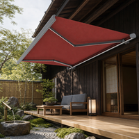 Auvent de jardin de luxe rétractable en alliage d'aluminium avec toile d'ombrage pour sièges de vacances et petits cours d'hôtellerie